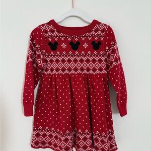 Disney x Little Sleepies Mickey Fair Isle Sweater Dress 2T